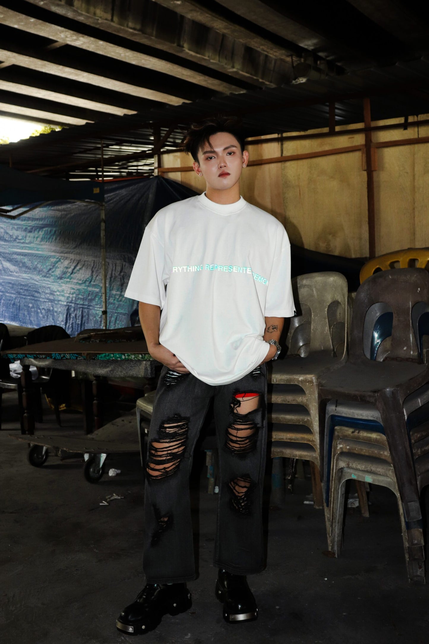SS25 RAINBOW ESSENTIAL WHITE TEE