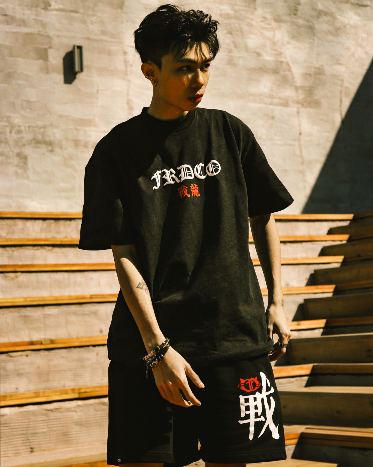 WARRIOR LOGO BLACK PANTS