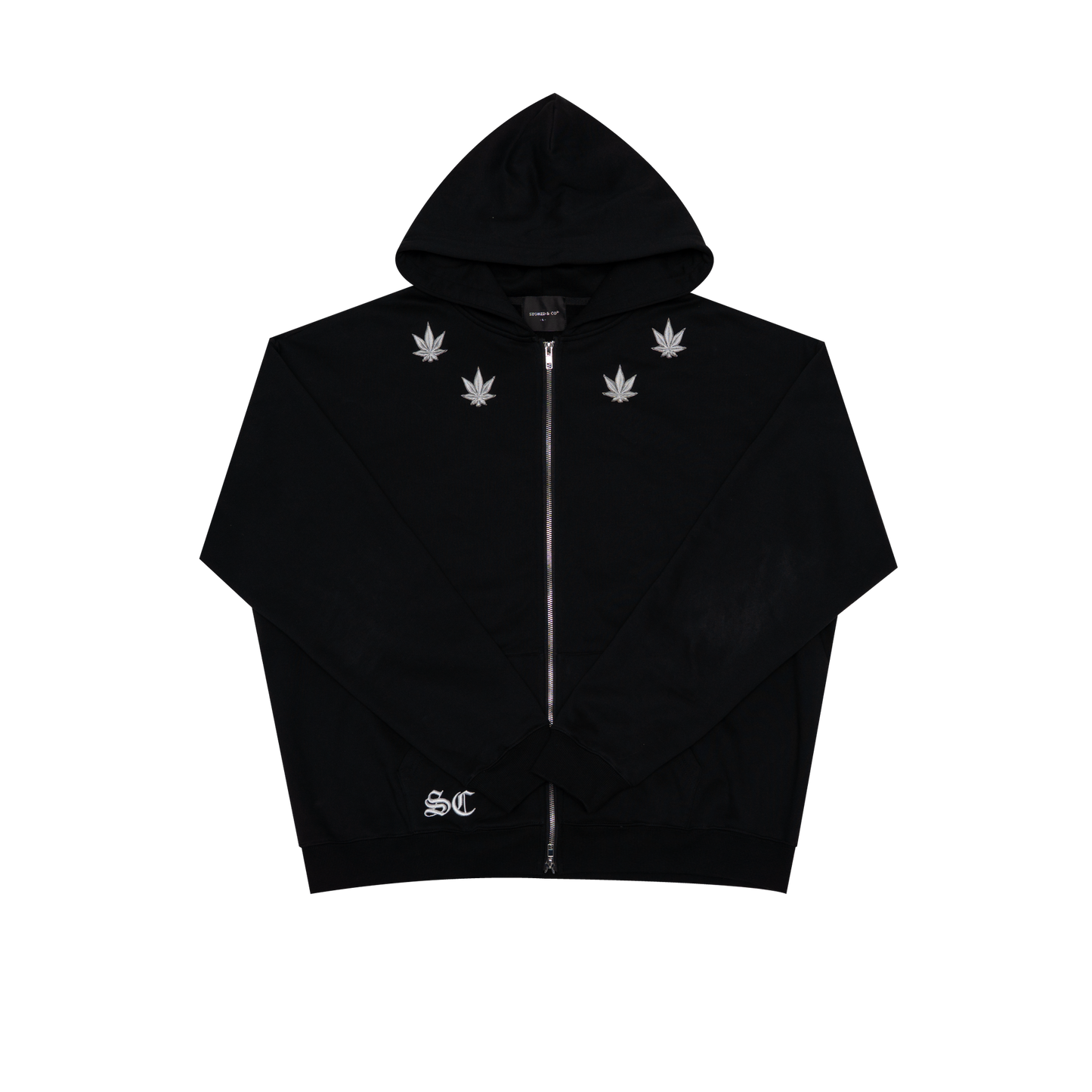 WBB25 : Quad Zipped Up Hoodie Black