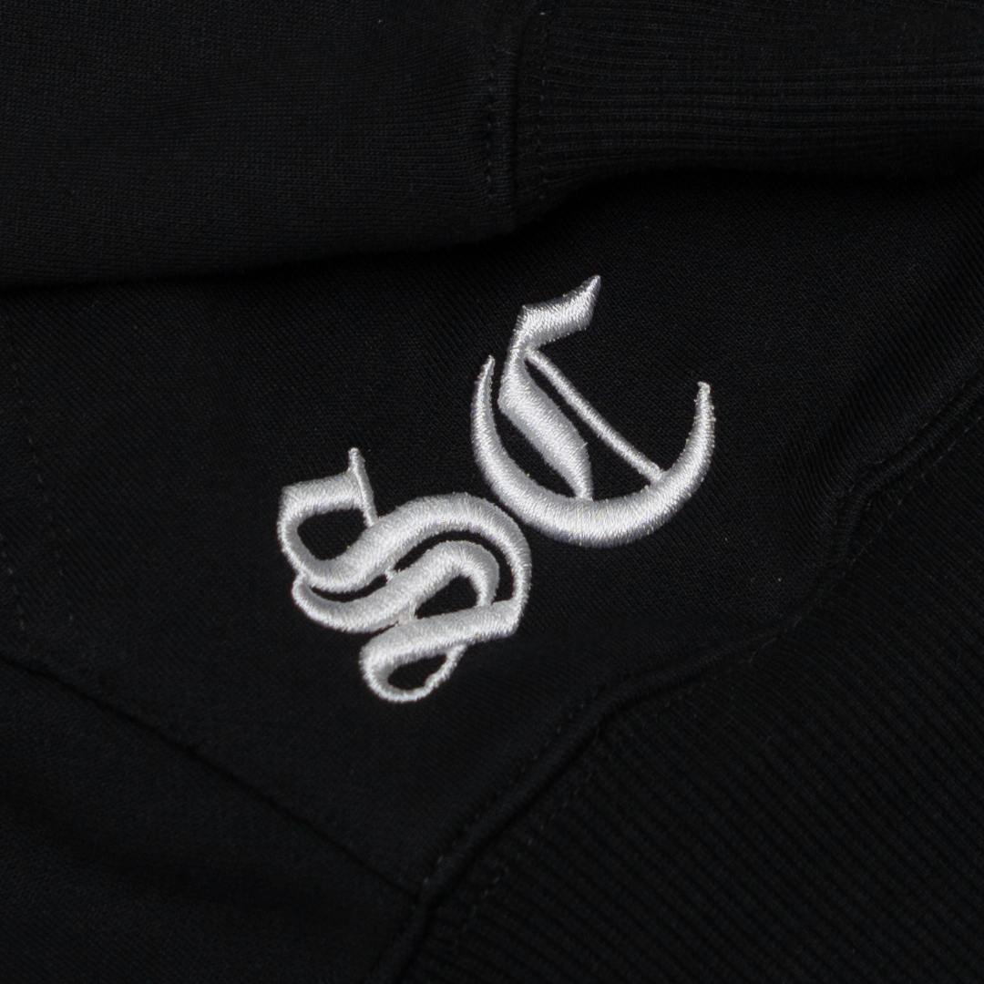 WBB25 : Quad Zipped Up Hoodie Black