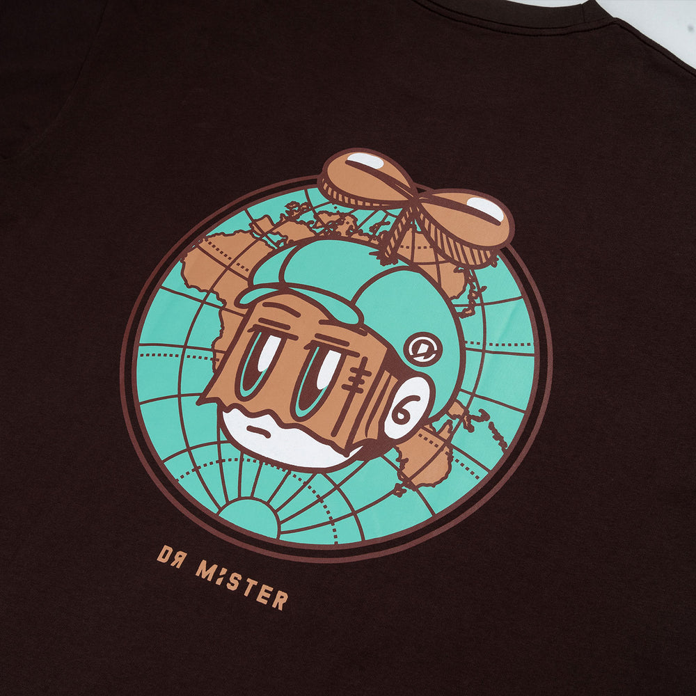 Globe Broad Tee - Umber Brown