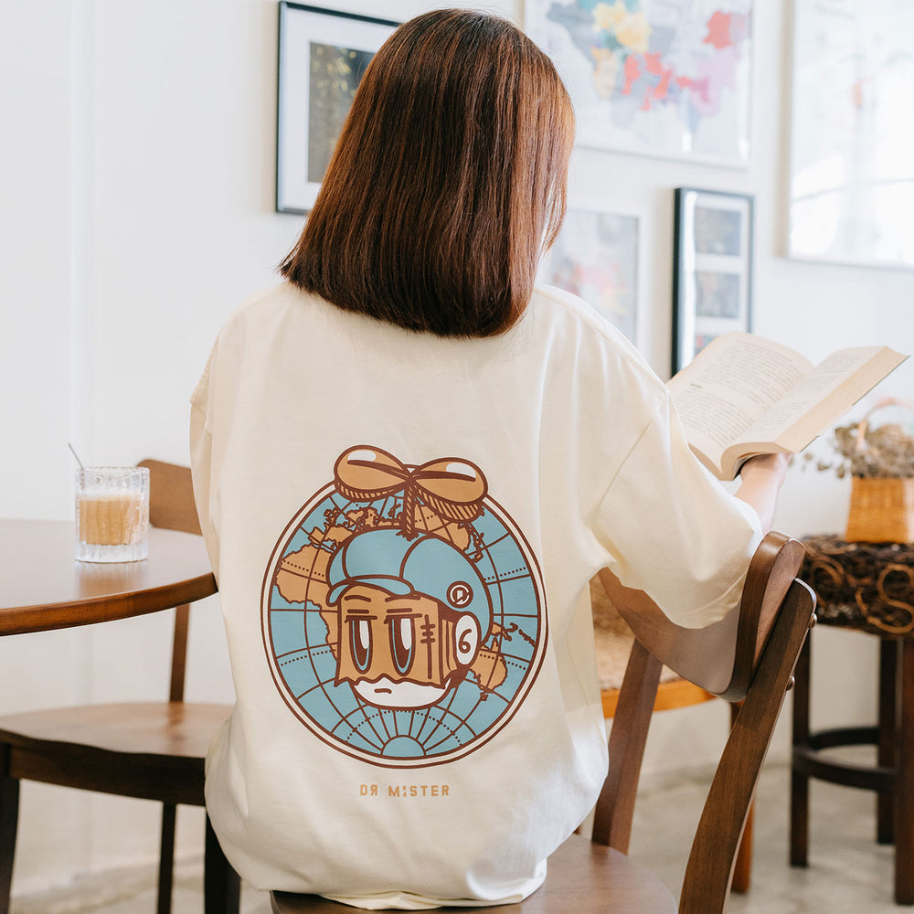 Globe Broad Tee - Cream