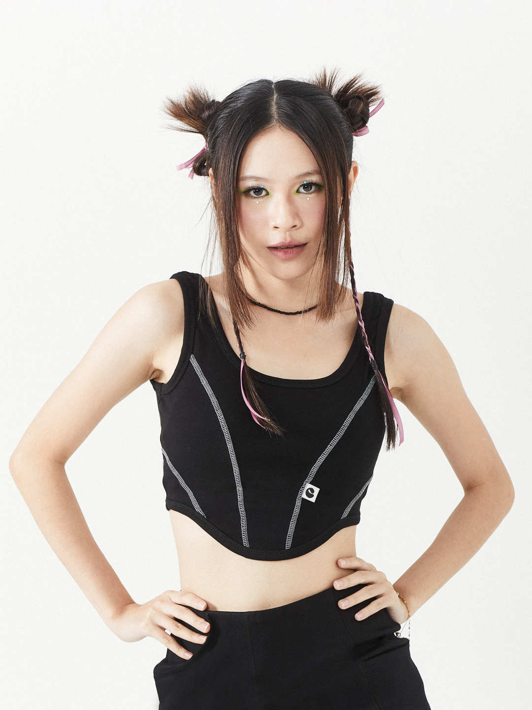 Ribbed Easy Corset Top | Pink