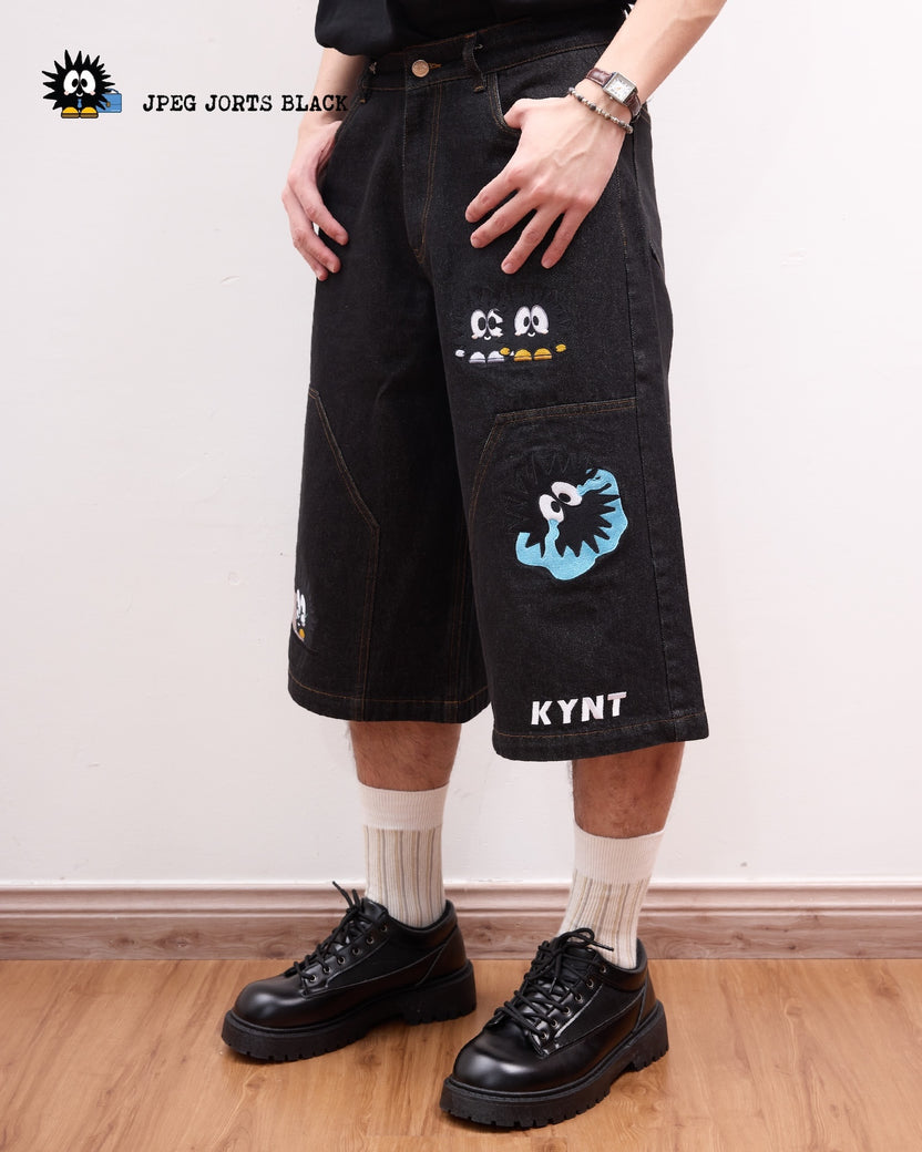 JPEG Jorts Black