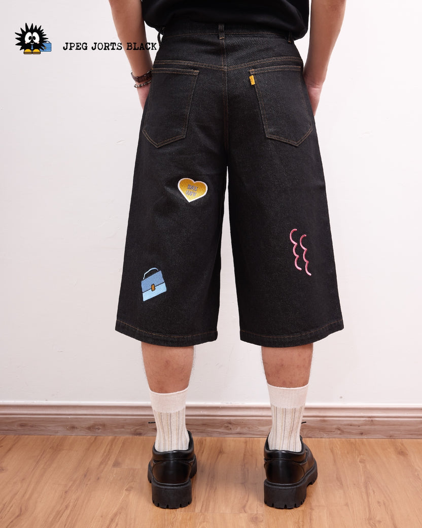 JPEG Jorts Black