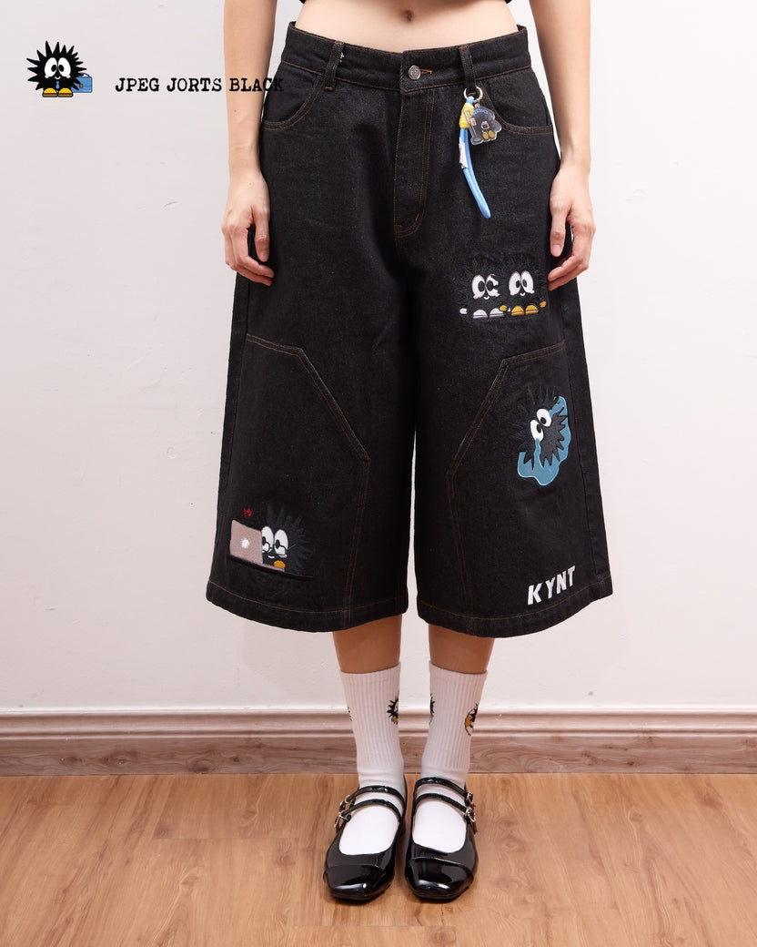 JPEG Jorts Black