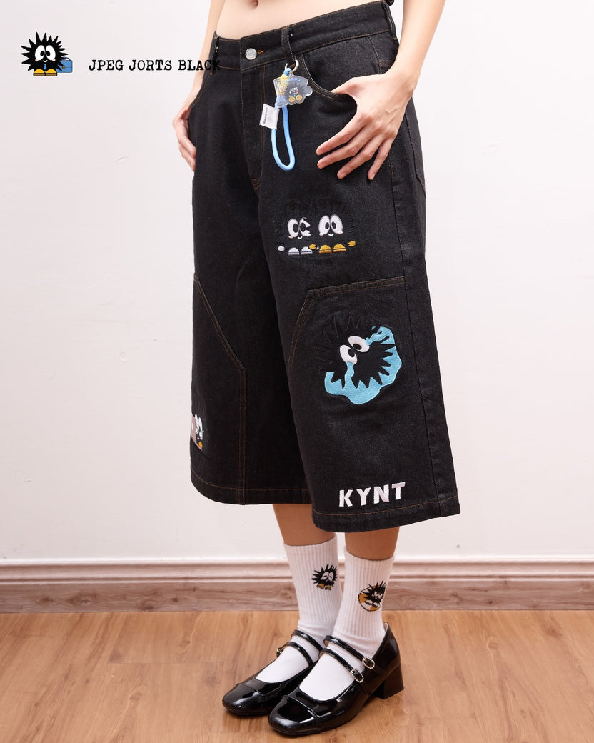 JPEG Jorts Black