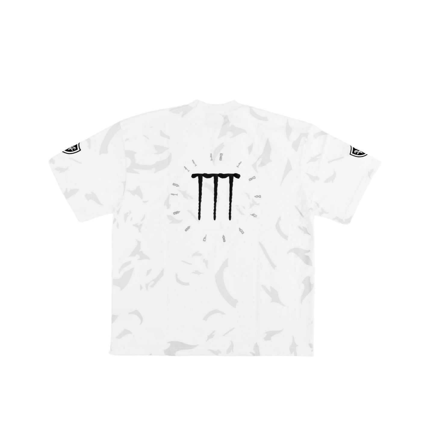 TIME CRACK DOUBLE BADGES WHITE TEE