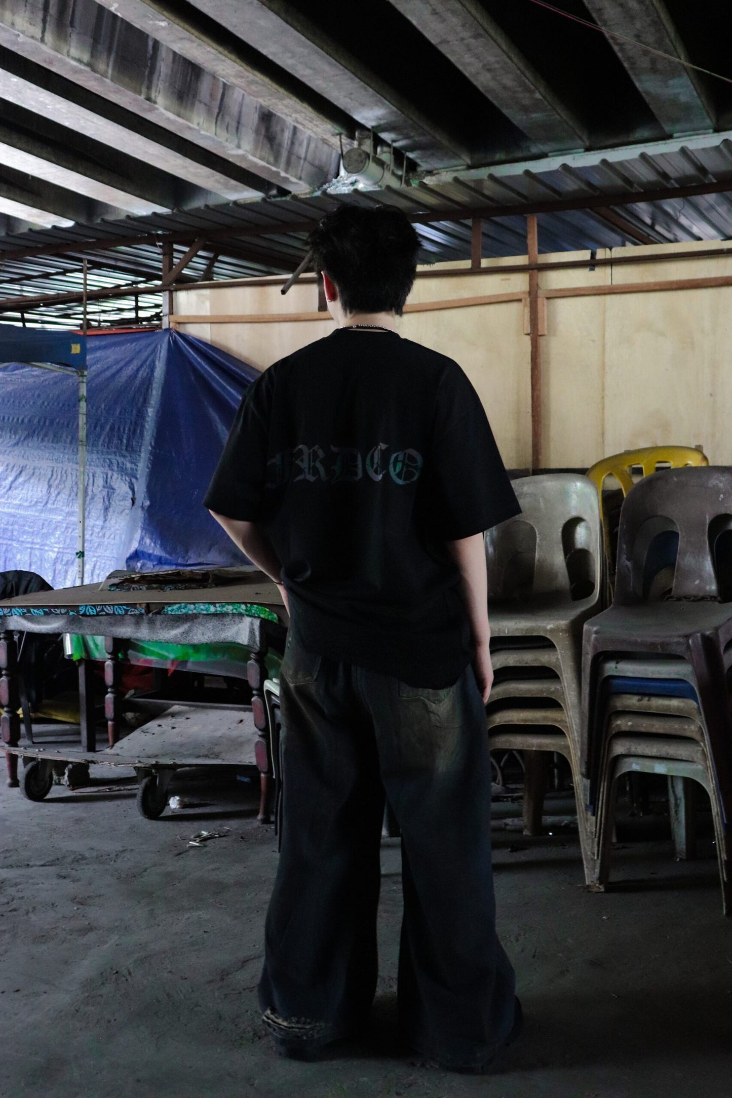 SS25 RAINBOW ESSENTIAL BLACK TEE