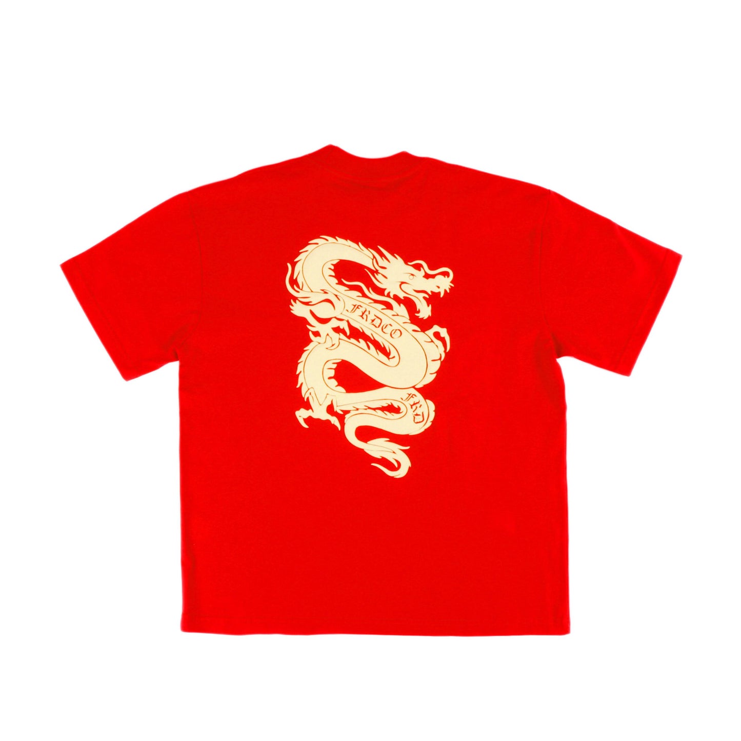 CNY24 DRAGON EMBOSSED RED TEE