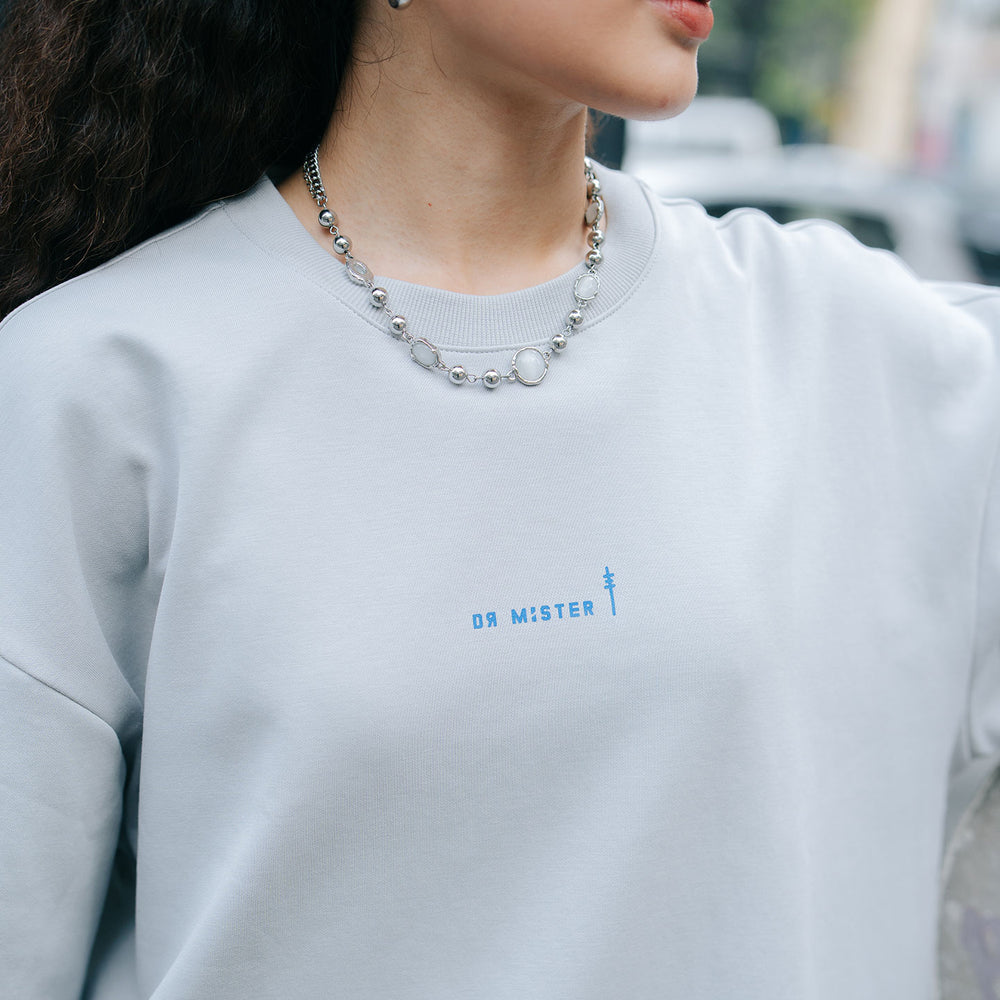 Bones Broad Tee - Light Grey