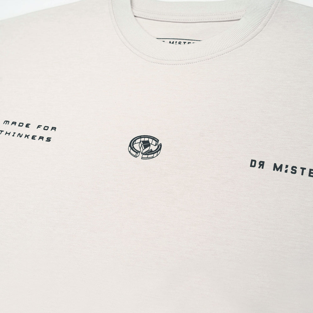 Campus Broad Tee - Bone Beige