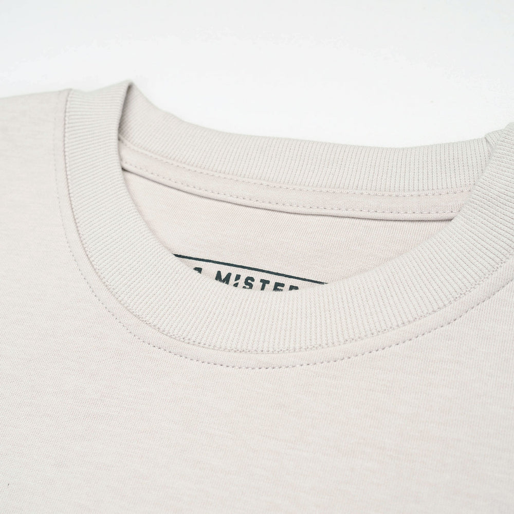 Campus Broad Tee - Bone Beige