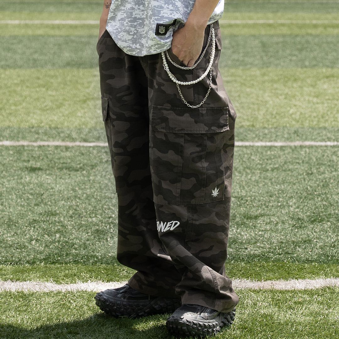 STONED & CO FORCE : Camo Cargo Black