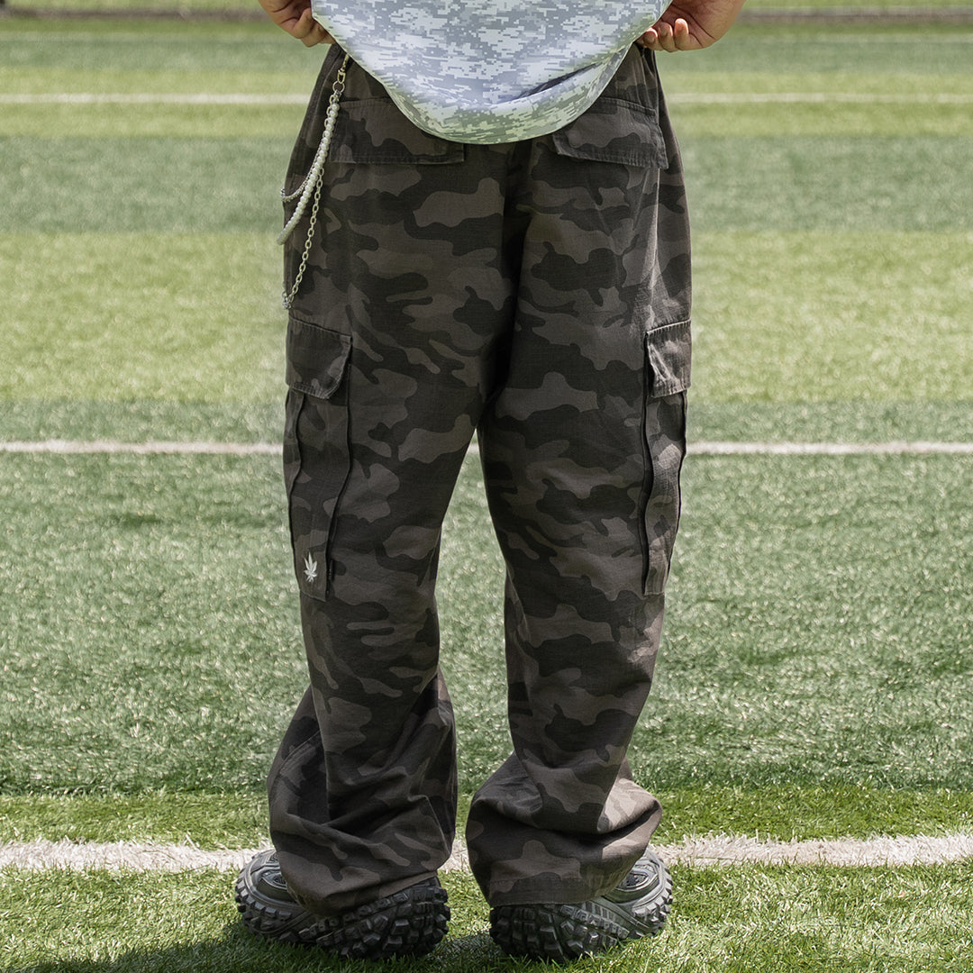 STONED & CO FORCE : Camo Cargo Black
