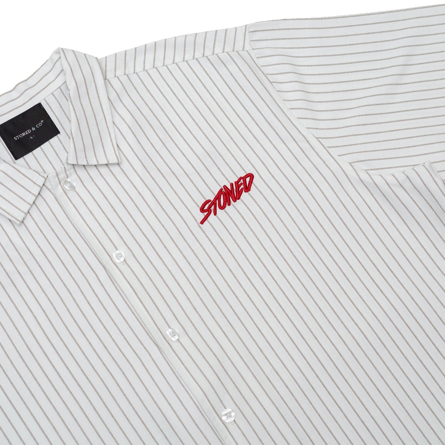 EOT : Stripe Shirt S/S White