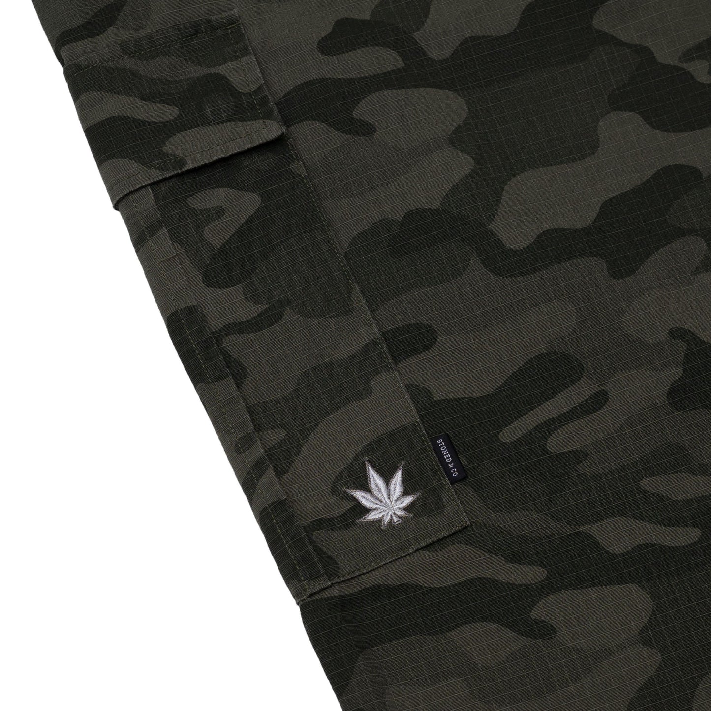 STONED & CO FORCE : Camo Cargo Green
