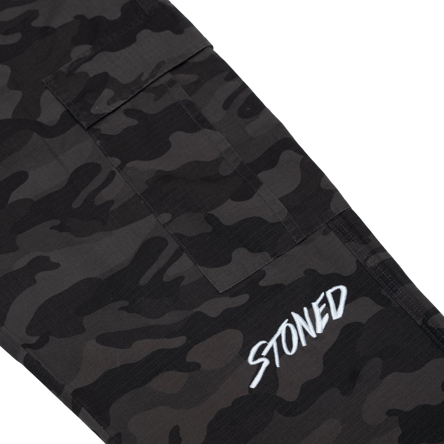 STONED & CO FORCE : Camo Cargo Black