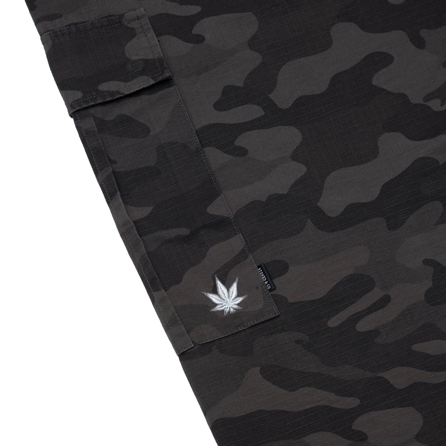 STONED & CO FORCE : Camo Cargo Black