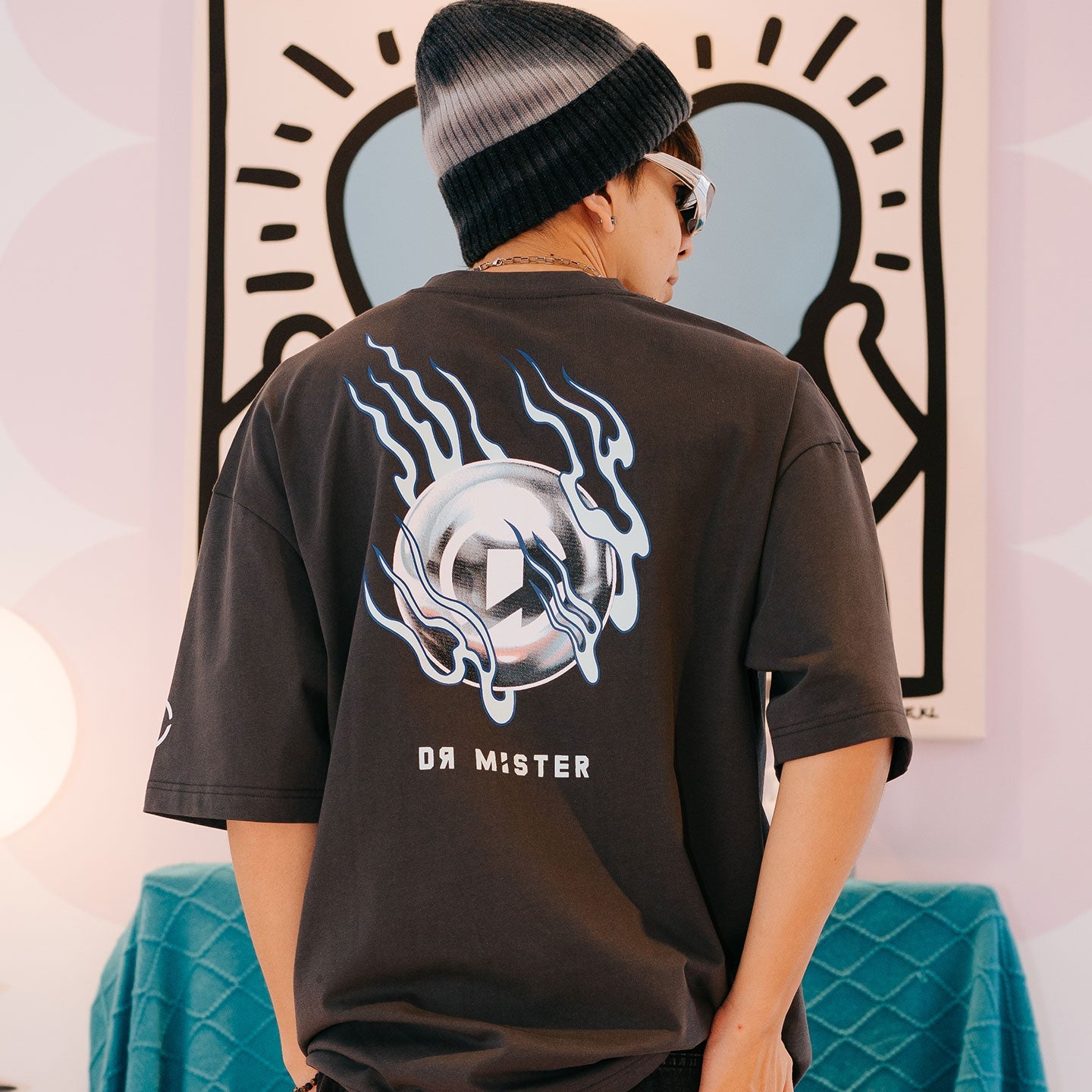 Flaming Pearl Broad Tee - Grey