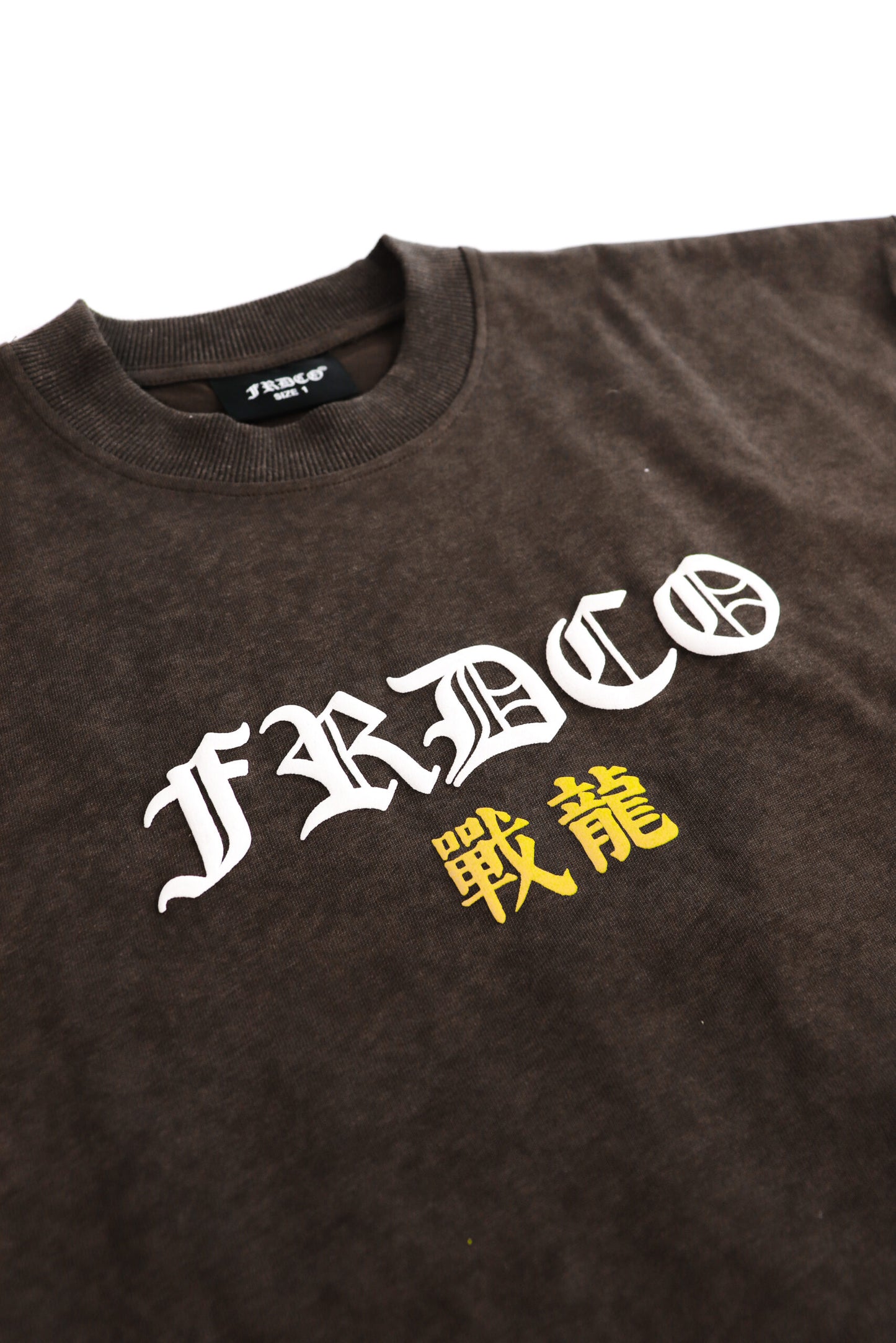 BATTLE DRAGON WASHED BROWN TEE