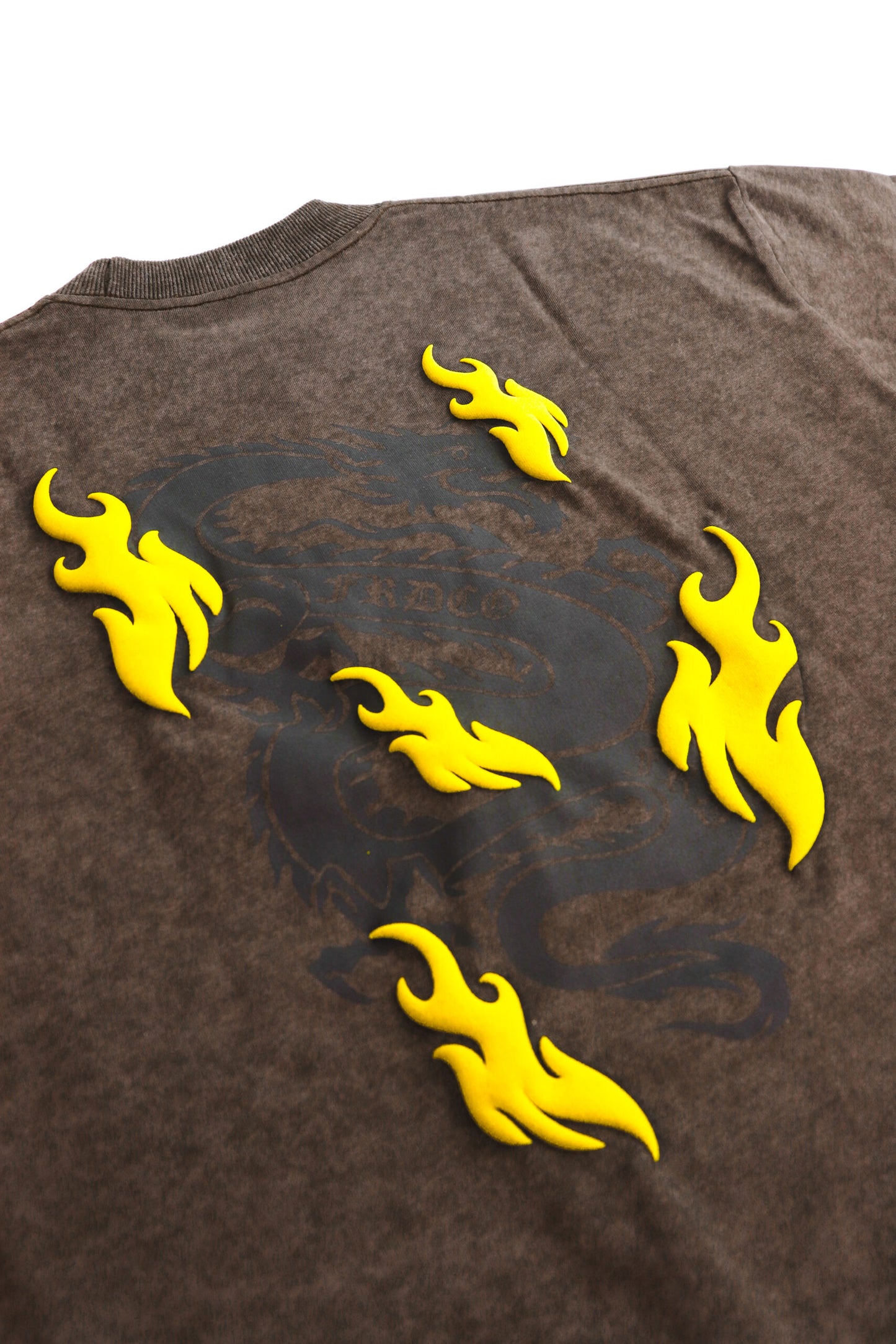 BATTLE DRAGON WASHED BROWN TEE