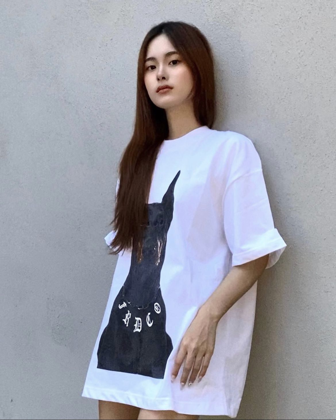 DOG HEAD LOGO WHITE TEE