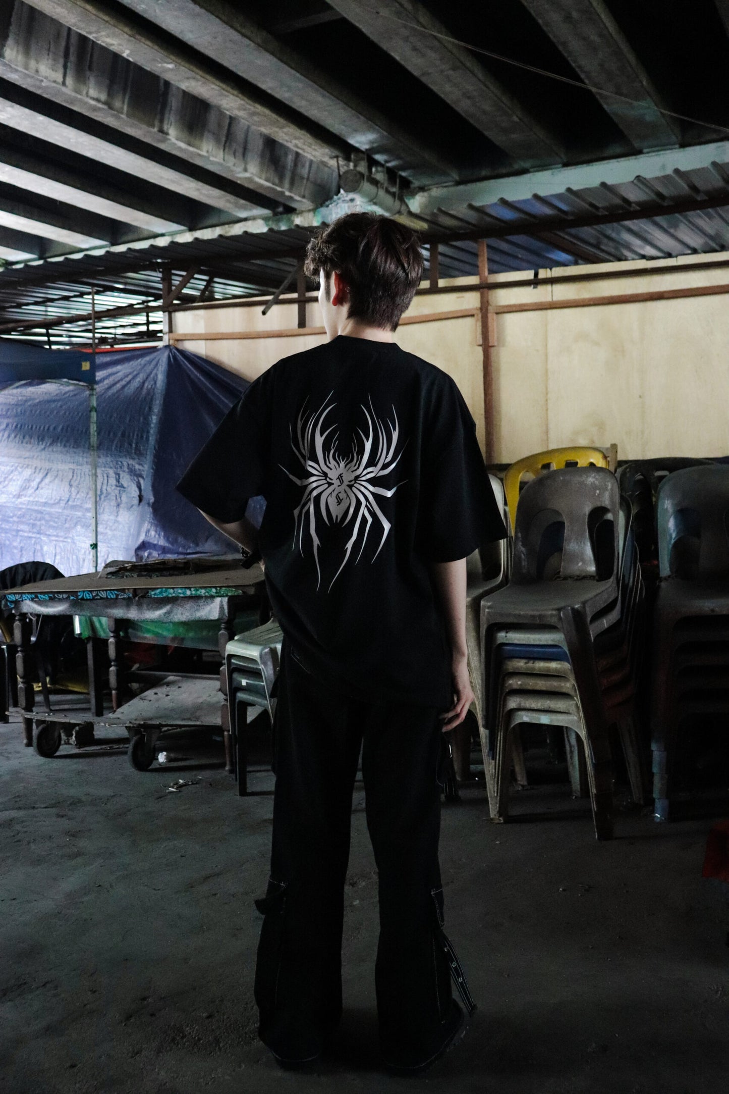 3M REFLECTIVE SPIDER BLACK TEE
