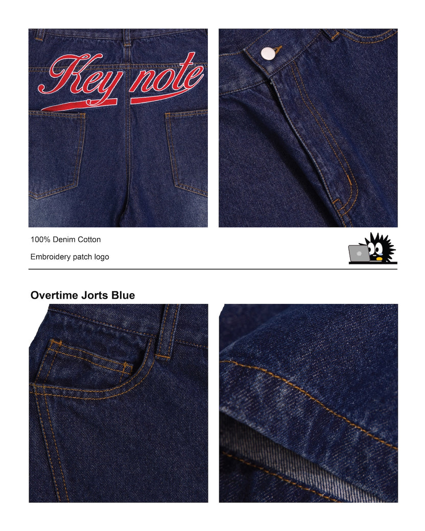Overtime Jorts Blue