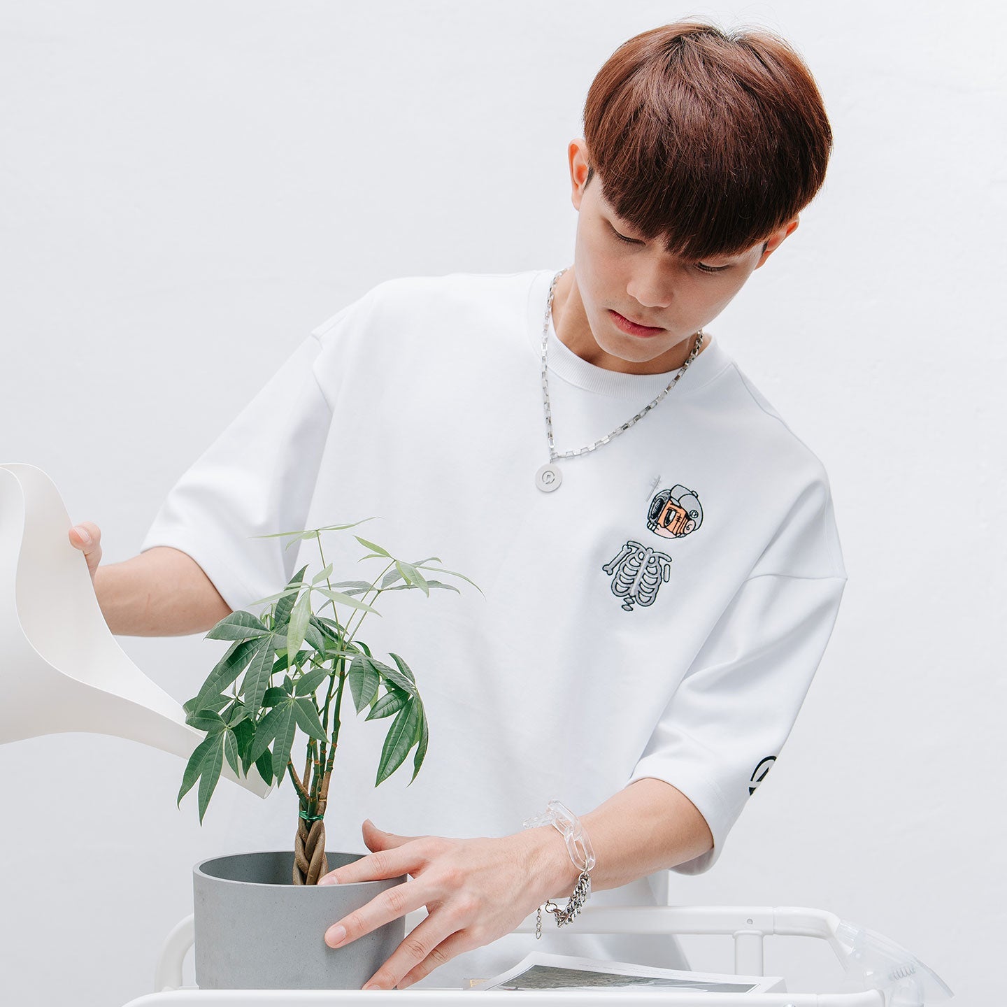 Nothing Matters Heavy Broad Tee - White