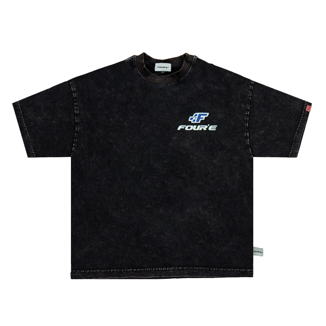 Racing Logo Tee - Washed Black