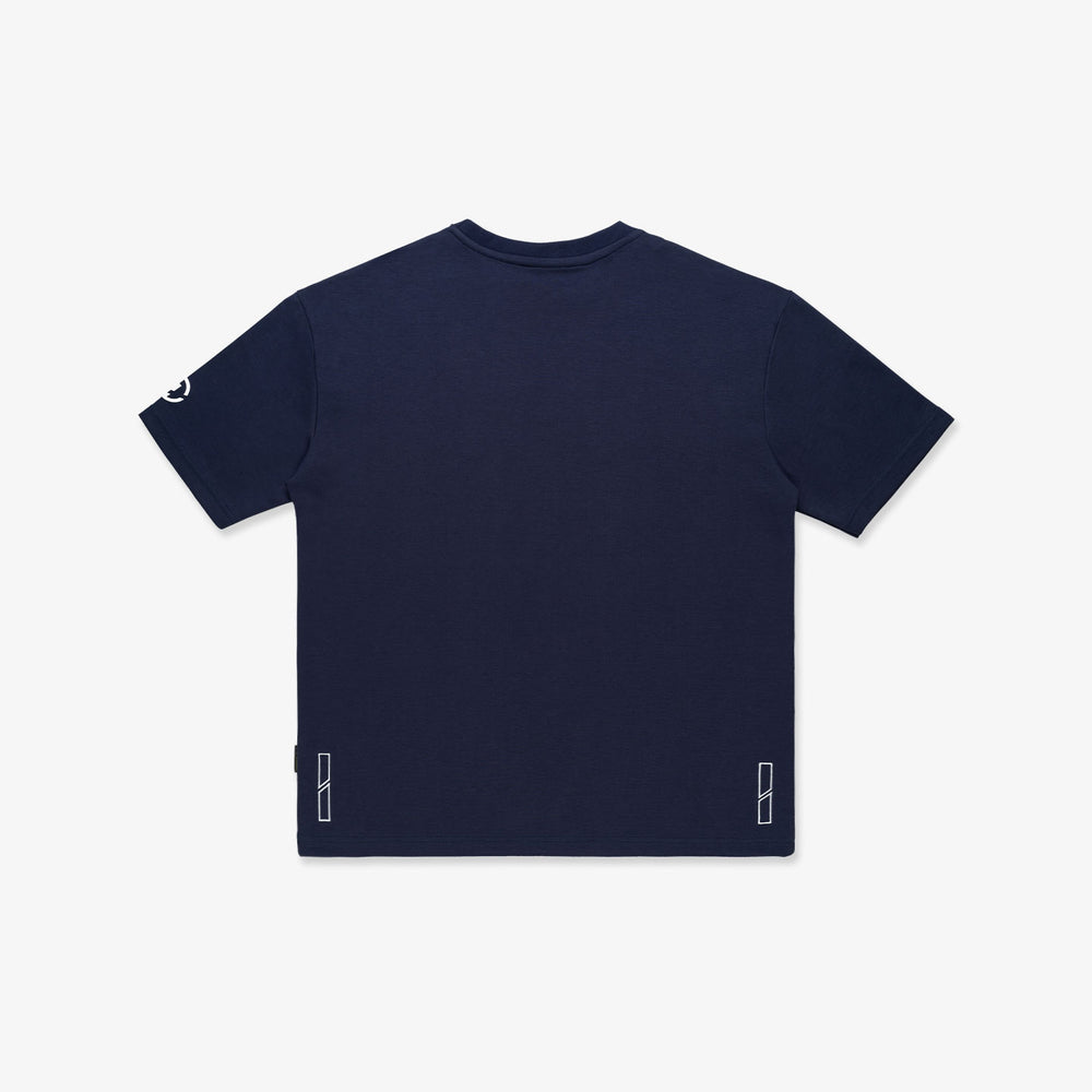 Signature Motif Broad Tee - Navy Blue