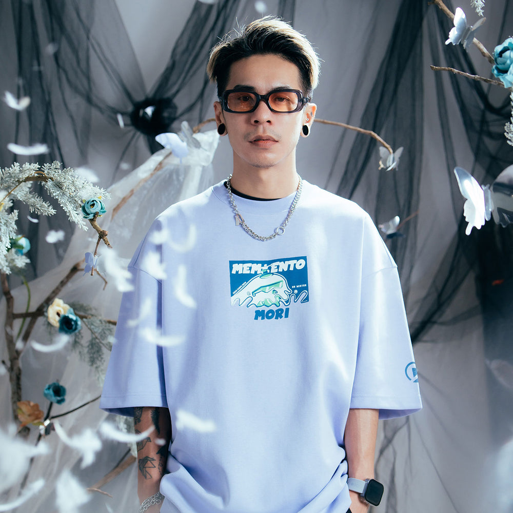 SkullWave Broad Tee - Light Purple