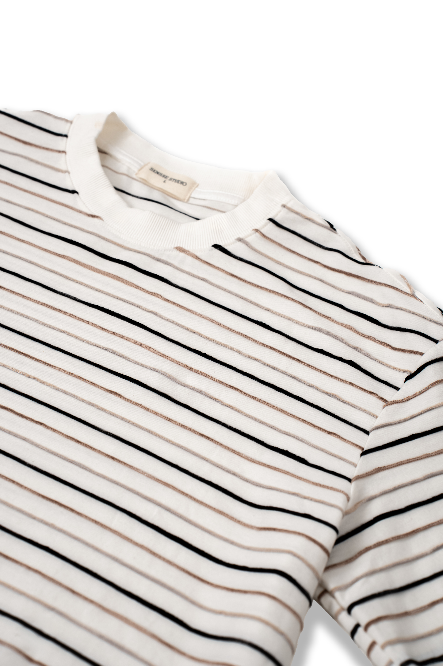 SENSSE STUDIO Striped Crew Neck Tee