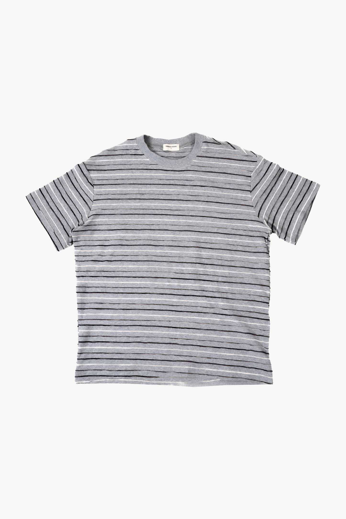 SENSSE STUDIO Striped Crew Neck Tee