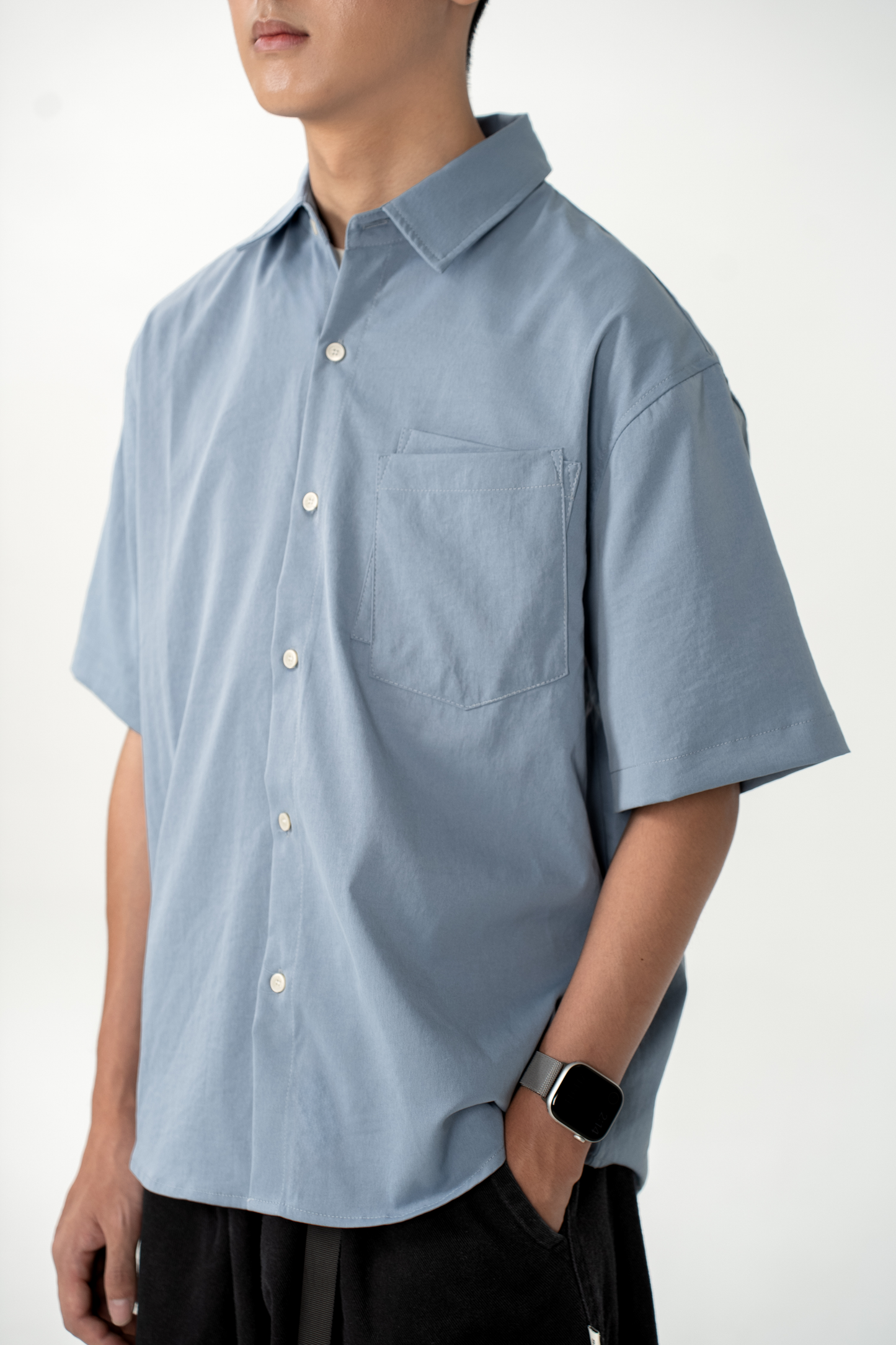 SENSSE STUDIO Layered Pocket Shirt