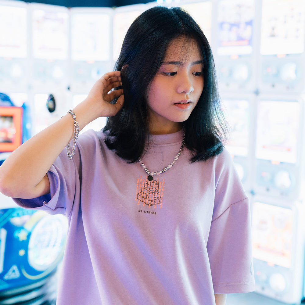 Wooden Dino Broad Tee - Lavender Purple