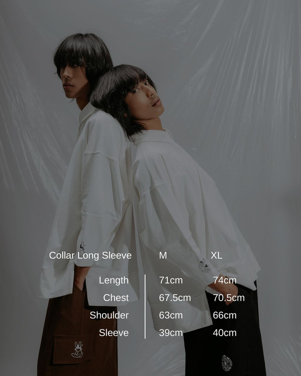 Collar Long Sleeve Shirt White