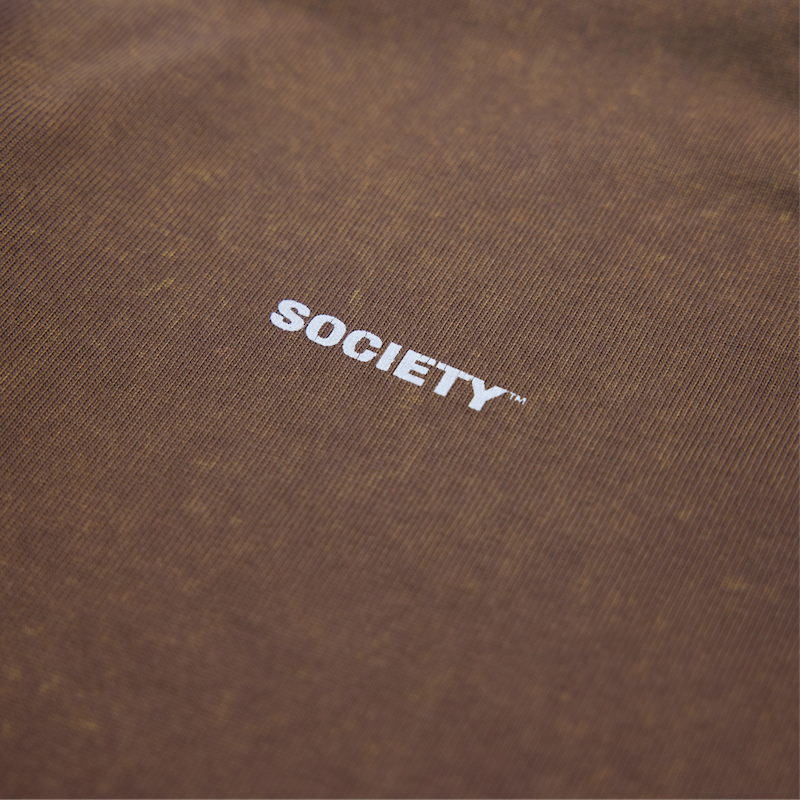 Raw Edge Washed Uniform T-Shirt Warm Brown