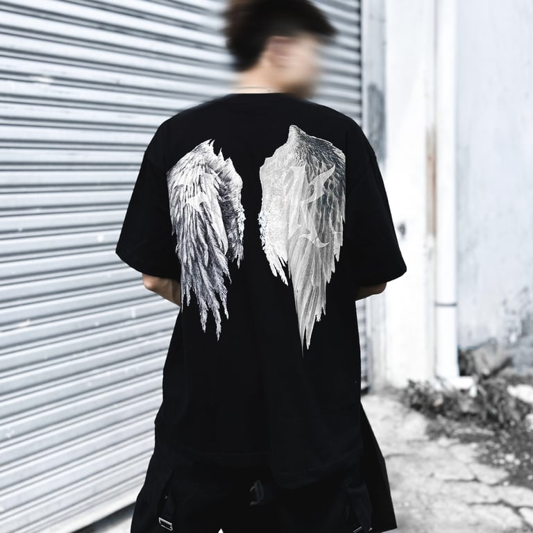 A&D WINGS LOGO BLACK TEE