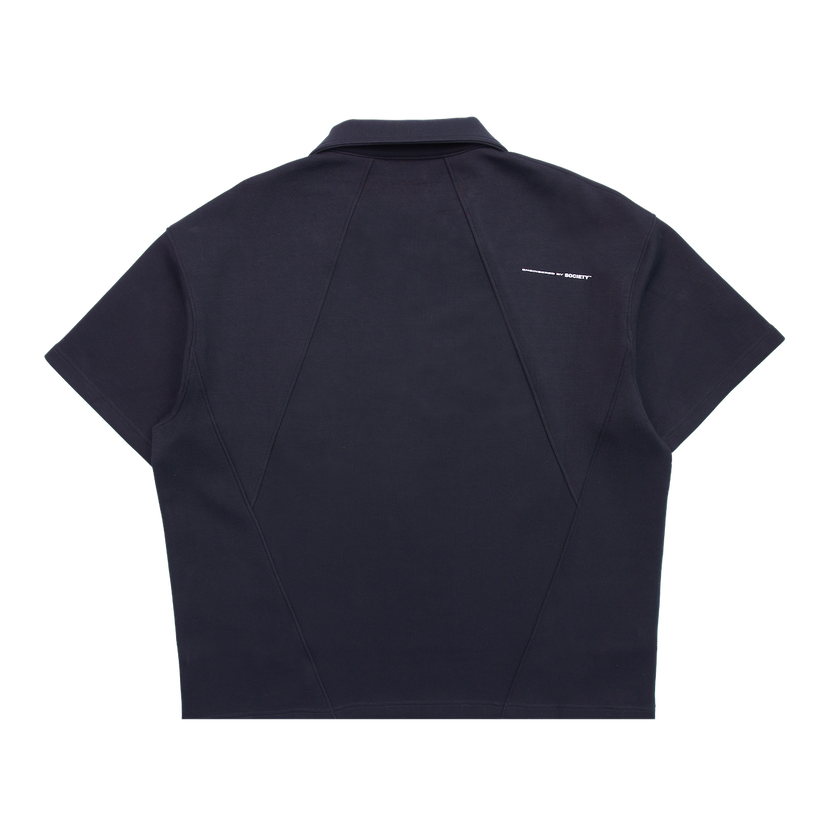 Tery Half-Zip Polo Black