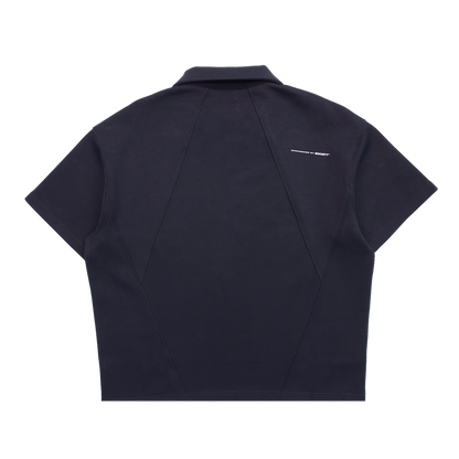 Tery Half-Zip Polo Black