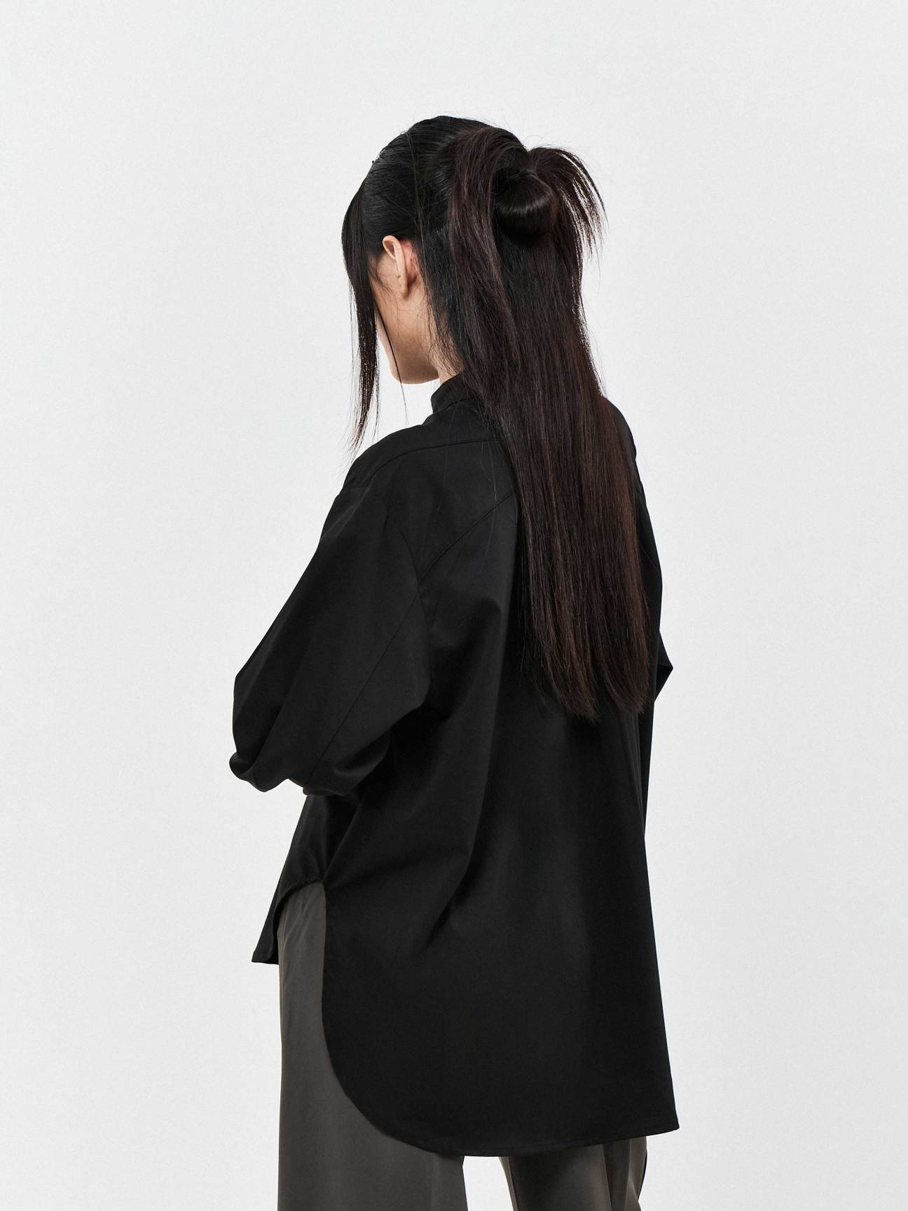 Office Bow Long Sleeve Shirt | White