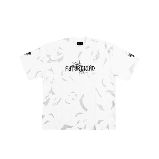 TIME CRACK DOUBLE BADGES WHITE TEE