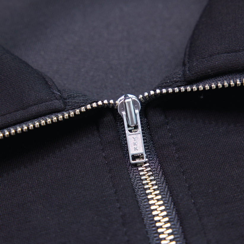 Tery Half-Zip Polo Black