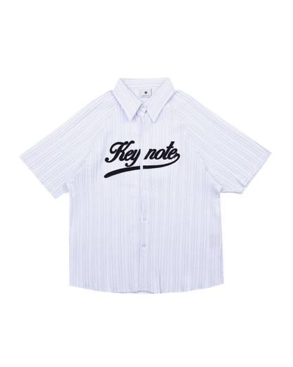 Logo Striped Shirt Blue