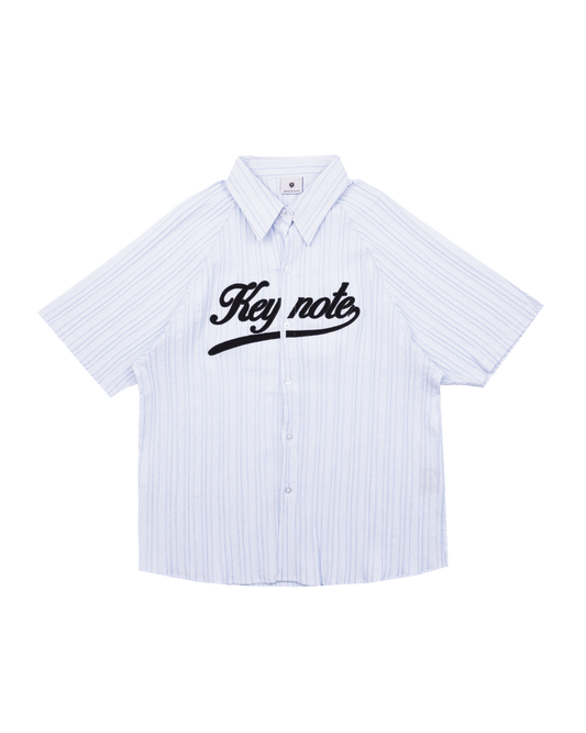 Logo Striped Shirt Blue