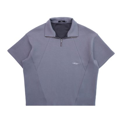 Tery Half-Zip Polo Grey