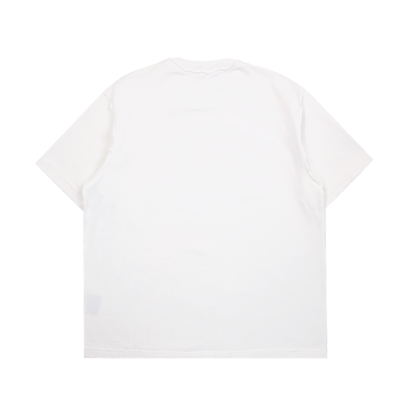 Raw Edge Washed Uniform T-Shirt White