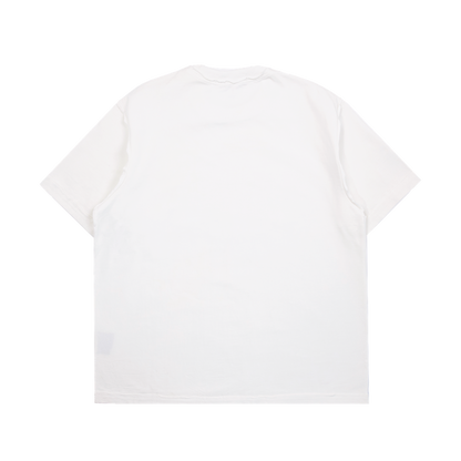 Raw Edge Washed Uniform T-Shirt White
